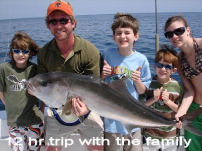 One of several nice amberjack that were caught